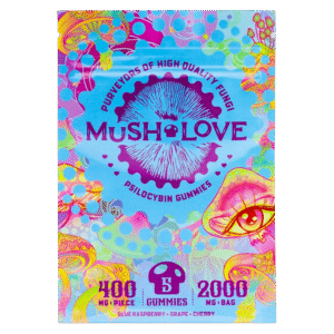 Mush Love – Gomitas de frambuesa azul, cereza y uva